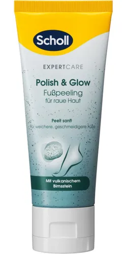 Scholl EXPERTCARE Anti-Hornhaut Pflegepeeling – Effektives Fußpeeling mit Bimsstein - Das Scholl Pflegepeeling entfernt sanft Hornhaut und trockene Haut mit natürlichen Bimssteinpartikeln. Für zarte Füße: Leicht abwaschbare Formel, ideal für die regelmäßige Anwendung.