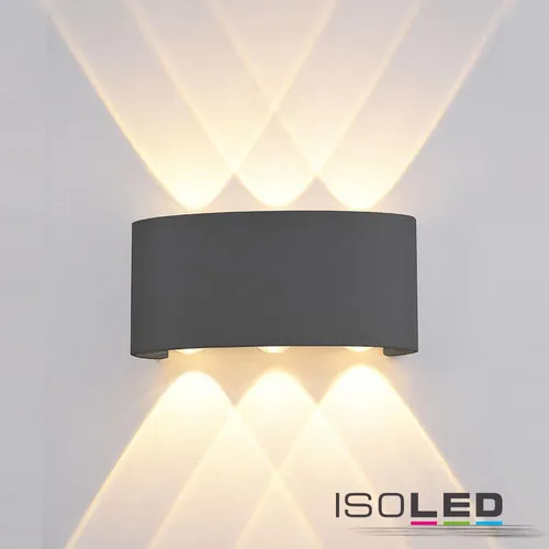 LED Wandleuchte Up&Down 6,8W IP54 - Wetterfeste Aluminium-Wandleuchte mit 480lm für Innen- und Außenbereiche, ideal zur stilvollen Beleuchtung von Fassaden und Gärten.