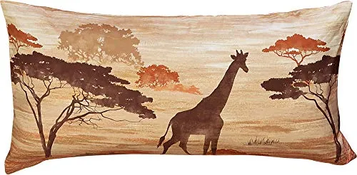 Erwin Müller Kissenbezug Mako-Satin braun-beige Größe 40x80 cm