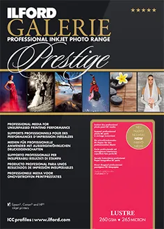 ILFORD Galerie Prestige Lustre 260g - Hochwertiges Fotopapier, glatte Oberfläche und widerstandsfähig, 10.2x15.2cm, 100 Blatt