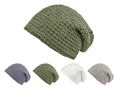 beties - PUR.NATURE - Sauna Beanie aus Waffelpique – stilvoller Saunahut in salbei-grün - Hochwertiger Sauna Beanie aus der beties PUR.NATURE Collection – One Size. Modernes Design schützt Kopf und Haare in der Sauna, leicht und angenehm zu tragen. Maschinenwaschbar und geprüft nach OEKO-TEX Standard 100.