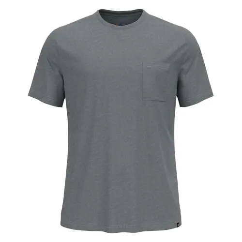 ODLO Wandershirt Herren Essential Natural I Atmungsaktives Funktionsshirt - Outdoor & Funktionsshirts für Herren, mit natürlicher Kühlung und hervorragender Feuchtigkeitsregulierung für maximalen Komfort bei jeder Wanderung.