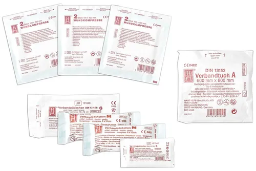 WM-Teamsport Erste-Hilfe-Set Austauschset Sterilteile für Kfz-Verbandkästen nach DIN 13164