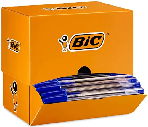 BIC Kugelschreiber - Blau - Kugelschreiber mit präziser Schreibfarbe Blau, ideal für Schule, Büro und Freizeit.