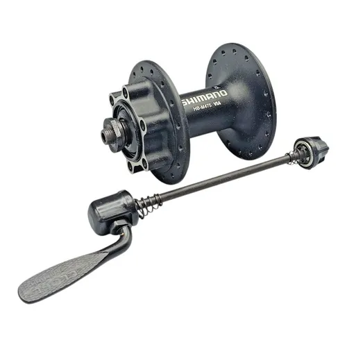 SHIMANO HBM475 Bremsscheiben 32 Loch – Schwarz - Bremsscheiben aus Aluminium mit Kugel- und Kegelrollenlagern, ideal für zuverlässige Bremsleistung bei jedem Wetter.
