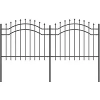 vidaXL Gartenzaun Grau 140 cm aus pulverbeschichtetem Stahl - Robuster Gartenzaun aus pulverbeschichtetem Stahl, rostbeständig und wetterfest. Ideal für moderne Gärten, erweiterbar und pflegeleicht für langfristige Nutzung.