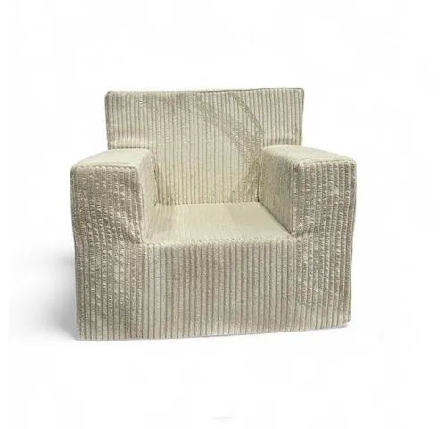 FORTISLINE Kindersessel Rosalia – Weicher Schaumstoffsessel mit Relaxfunktion - Sessel für Kinderzimmer – Bequemer Kindersessel mit abnehmbarem Cordbezug, ideal zum Kuscheln und Entspannen.
