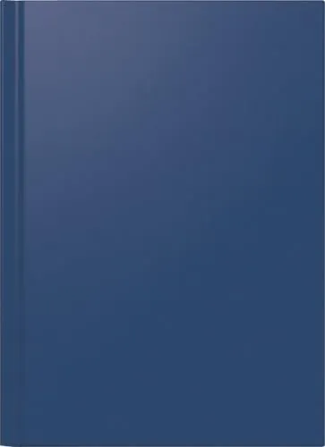 BRUNNEN Buchkalender 781 - 1 Woche/2 Seiten - Kalender 2026 im A4-Format, blau, mit Fadenheftung und halbstündlicher Einteilung. Ideal für eine übersichtliche Planung und Organisation von Terminen.