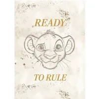 Komar Wandbild Disney The Lion King Ready to Rule 50 cm x 70 cm Beige
