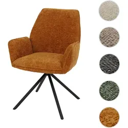 Esszimmerstuhl HWC-G67, drehbar mit Armlehne in senfgelb - Eleganter Esszimmerstuhl mit Auto-Position-Funktion und 180° Drehbarkeit. Hochwertiger Chenille-Bezug und stabile Konstruktion für höchsten Komfort und Langlebigkeit.