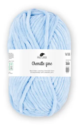 Pro Lana CHENILLE fine 50 g besonders feines, weiches Chenille Garn 100 m Häkelwolle, 100 m (besonders feines, weiches Garn, ideal für kuschelige und hautnahe Projekte), 50 g