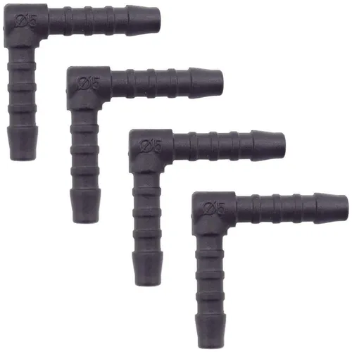 YOU.S Schlauchverbinder Zwischenstück RGV Ø 5 mm 90° Winkel - L Form 4 x