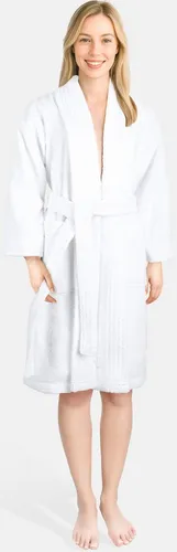 Hammetex Bademantel 100% Baumwolle Unisex - Hochwertiger 400 g/m² Frottee-Bademantel für Damen und Herren, weich und saugfähig. Ideal für entspannte Momente zu Hause oder in der Sauna.