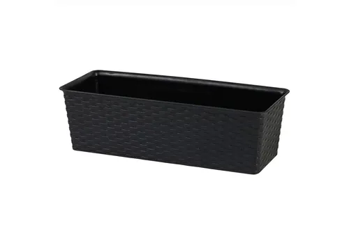 Annastore Balkonkasten Blumenkasten aus Kunststoff in Rattan-Optik Blumenkästen, für Balkon und Terrasse wetterfest, L 30 cm oder L 40 cm