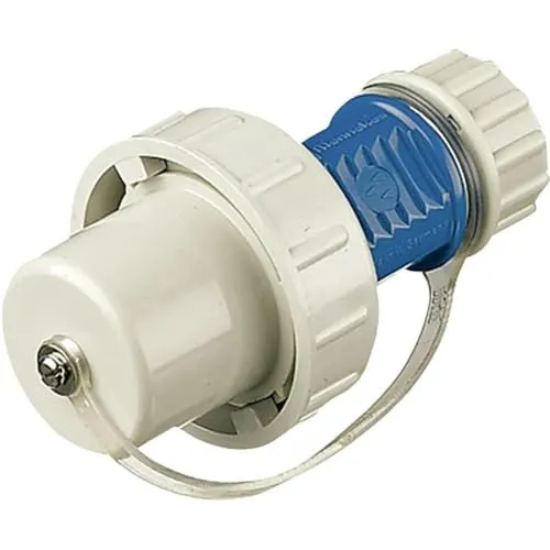 Mennekes 10828 Schuko Stecker IP68 - Elektrischer Stecker mit IP68 Schutzkappe, ideal für den Einsatz in feuchten Umgebungen und im Außenbereich.
