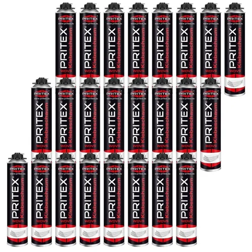 WDVS Klebeschaum 24 x 750 ml Pistolenschaum Dämmstoffkleber von PRITEX