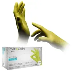 Style Cedro Nitrilhandschuhe, puderfrei, grün 01176-XS , 1 Packung = 100 Stück, Größe XS