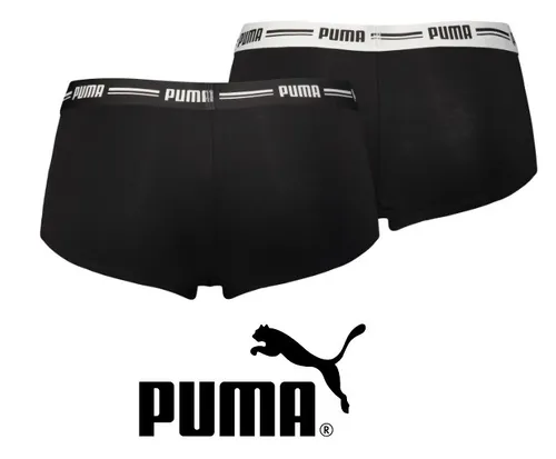 Puma - Minishort Boxer - 2er Pack - schwarz - Größe L / 42