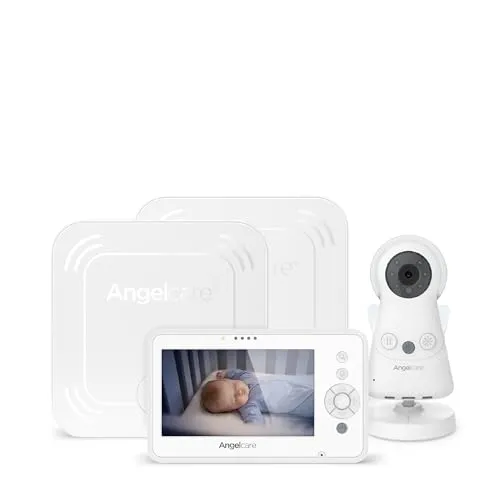 Angelcare® AC25-SP 3-in-1 Baby-Überwachung - Babyphones mit Video, Audio und Bewegung. Kontaktlose Bewegungsüberwachung und 4,3 Zoll Display für optimale Sicherheit Ihres Babys.