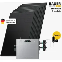 Balkonkraftwerk Balkonkraftwerk 3600 Watt, Bifazial Komplettset, Balkonkraftwerk, Zendure Solarflow 2400 Pro, 5 x AB3000L Zusatzbatterien, Halterung Biberschwanzdach vertikal - 0 % MwSt. (gem. § 12 Abs. 3 UStG)