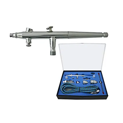 Wiltec Airbrush Pistole Typ 186K – Präzise Double Action für kreative Projekte - Airbrush-Zubehör mit hochwertiger Konstruktion, ideal für Modellbau, Nailart und mehr. Die Double-Action-Funktion ermöglicht präzise Farbsteuerung für detailreiche Arbeiten.