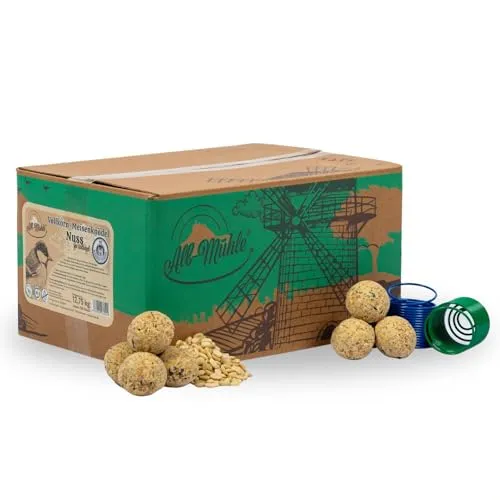 Stk. Lyra Pet® Meisenknödel aus der Alb-Mühle - Vogelhauptfutter mit hochwertigen Vollkorn & Nuss Meisenknödeln, ideal für die Fütterung im Garten oder auf dem Balkon. Beobachten Sie die Wildvögel beim Genießen!