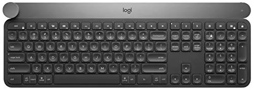 Logitech Craft Kabellose Tastatur - Tastaturen mit programmierbarem Drehregler für kreative Anwendungen, automatische Tastenbeleuchtung und kompatibel mit PC/Mac für maximale Effizienz.