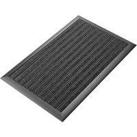 Fußmatte Außen Mit Aluminiumrahmen Schwarz, 50x80 cm - Robuste und wetterfeste Türmatte für den Außenbereich, rutschfest mit Gummieinsätzen und einfache Pflege für einen sauberen Eingangsbereich.