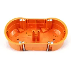 Stück Hohlwanddose 2-fach Schalterdose Abzweigdose Hohlraumdose Ø 60 x 45 mm - Orange 5