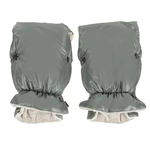 My junior® Lunar Handmuff Handwärmer Kinderwagen | Innenseite aus kuscheligem Fleece | universelle Passform für Kinderwagen, Buggy - Morningdew Green