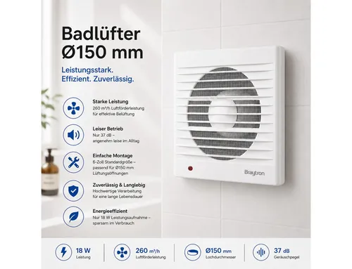 Braytron Badlüfter Ø150mm