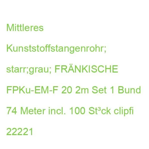 Fränkische FPKu-EM-F 20 2m Set von FRÄNKISCHE