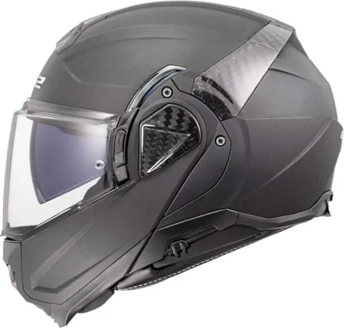 LS2 ADVANT II SOLID Concrete Modularer Motorradhelm, S - Modularer Motorradhelm mit KPA-thermoplastischer Schale und 6K-Carbon-Komponenten, ideal für Sicherheit und Komfort auf der Straße.
