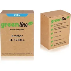 greenline ersetzt Brother LC-125 XL C Tintenpatrone, cyan