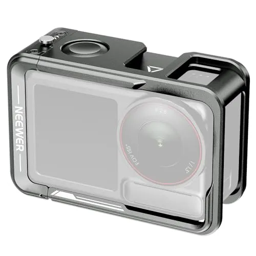 NEEWER Käfig für Action 5 Pro, Schützendes Metall Video Rig mit Cold Shoe, 1/4