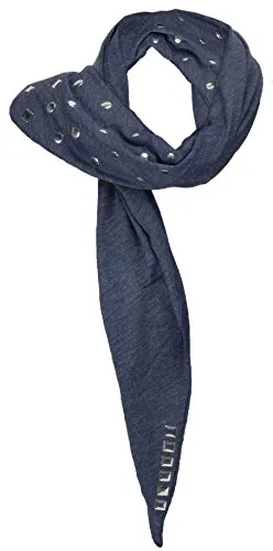 Dreieckstuch in blau einfarbig mit Nieten besetzt - Gr. 170 x 75 cm