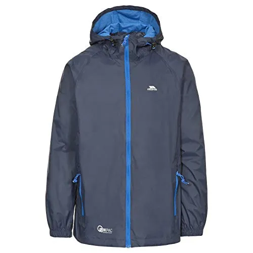 Trespass Damen Regenjacke Qikpac - Kompakt und Wasserdicht, Navy, XXXL - Leichte, zusammenrollbare Regenjacke für Damen. Wasserdicht und atmungsaktiv, ideal für wechselhaftes Wetter. Mit verstellbarer Kapuze und praktischen Taschen.