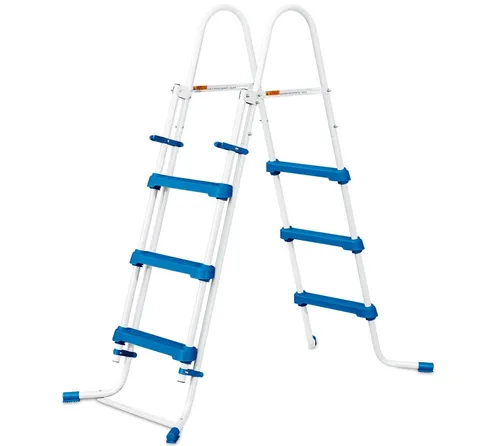Summer Waves Poolleiter - Sicherheitsleiter für Quick-Up-Pools - Robuste 6-Stufen Pooltreppe mit klappbarem Design und herausnehmbarem Tritt für sicheren Einstieg. Ideal für Quick-Up-Pools und sorgt für Sicherheit und Komfort.