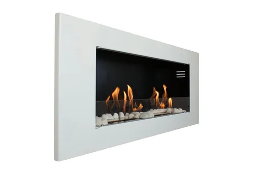 Kaminbau Mierzwa Echtfeuer-Dekokamin Aurora (Luxus Royal, Brenngel & Bio-Ethanol Kamin inkl. 2 regulierbare Edelstahl Brenner), Farbwahl, Gelkamin, Ethanolkamin, Kaminofen, Wandkamin