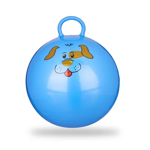 Hüpfball kinder Springball mit Griff Skippy Ball für Drinnen 0,4 kg weich