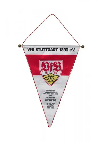 VfB Stuttgart Wimpel 24x35cm offizieller Lizenzartikel in rot von Rheinwalt