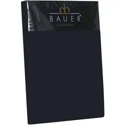 Curt Bauer Mako-Satin Spannbetttuch 180x200 cm | Schwarz - Hochwertiges Spannbettlaken aus Mako-Satin für perfekten Sitz und Pflegeleichtigkeit. Ideal abgestimmt auf Curt Bauer Garnituren, geeignet für Matratzen bis 20 cm Höhe.