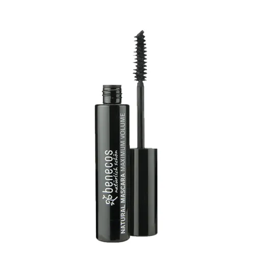 benecos Natural Beauty Maximum Volume Mascara deep black 8ml - Mascaras für dichte Wimpern, angereichert mit Jojobaöl und Vitamin E für Pflege und Volumen. Ideal für einen verführerischen Augenaufschlag!