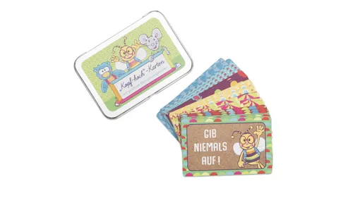 Trendhaus Motivationskarten „Kopf-hoch“, 21 Stück im Etui