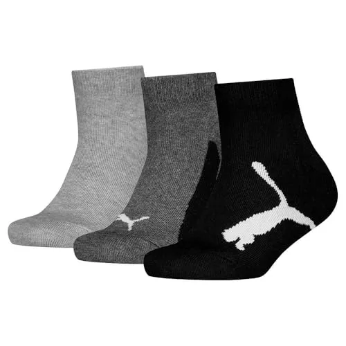 PUMA Kids' BWT Quarter Socks 3 pack in schwarz von PUMA