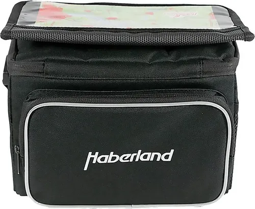 Haberland Fahrradtasche Lenkertasche 6L Schwarz - Fahrradtasche mit 6 Litern Volumen, inklusive Klick-Fix-Adapter für einfache Montage und optimale Handhabung.