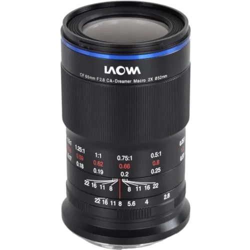 LAOWA 65 mm f/2.8 2X Ultra Macro für Sony E - E-Mount-Objektiv für APS-C-Kameras mit 2-facher Vergrößerung, ideal für Detailaufnahmen. Manuelles Fokusdesign und interne Fokussierung für präzise Ergebnisse.