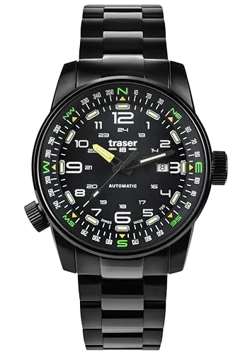 traser H3 Herren-Automatikuhr P68 Pathfinder Schwarz 109522