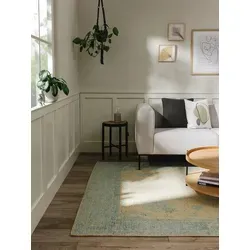 Produktbild benuta Teppich Frencie, rechteckig, Höhe: 5 mm, Teppich Wohnzimmer, Schlafzimmer, Esszimmer, Flur, Kunstfaser, Cozy blau 100 cm x 160 cm x 5 mm