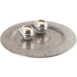 Serviertabletts Silber von Marrakesch Orient & Mediterran Interior
